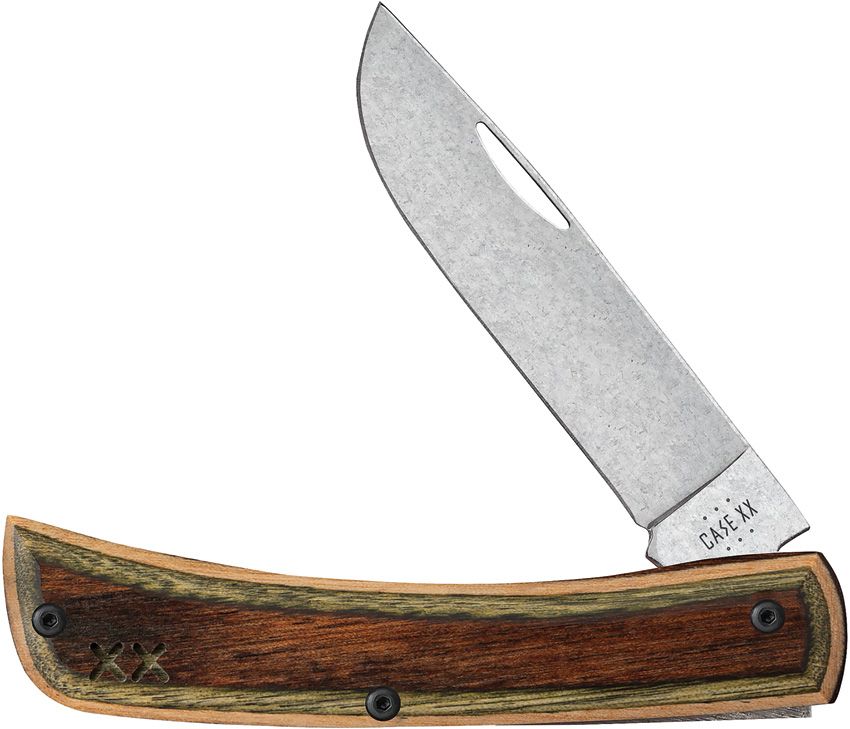 Case Crossroads XR Sod Buster Jr. | Smooth Brown & Green Wood