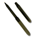 Onyx black Pokka Pocket Pen shown open and capped on a white background