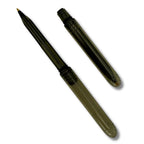 Onyx black Pokka Pocket Pen shown open and capped on a white background