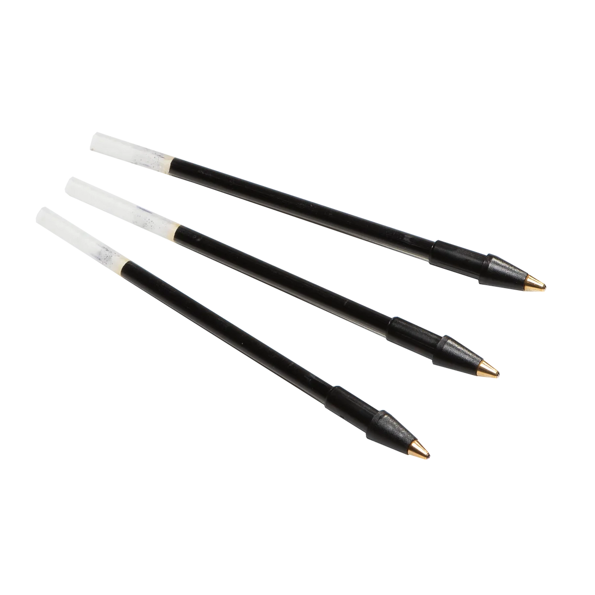 Five black medium ballpoint replacement ink inserts for Classic Pokka Pens